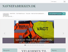 Tablet Screenshot of navnefabrikken.dk